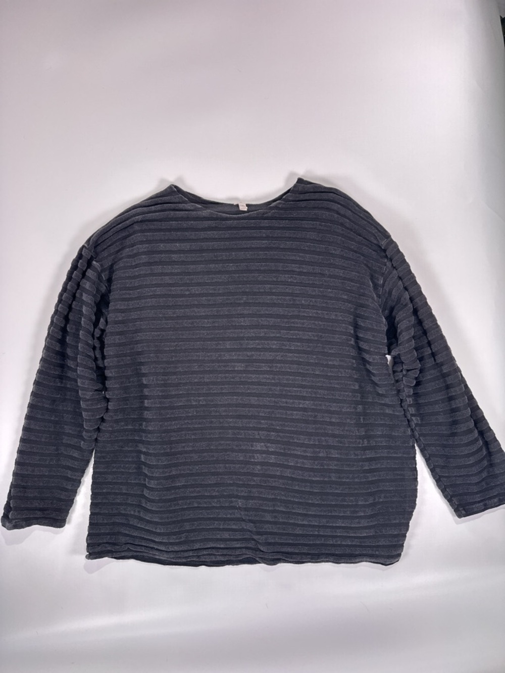 Striped Black Ribbed Top with COS Tag - Picture 3 of 10